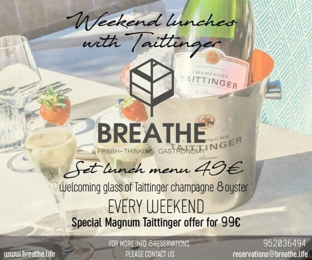 Weekends with Taittinger at Breathe Marbella Restaurant